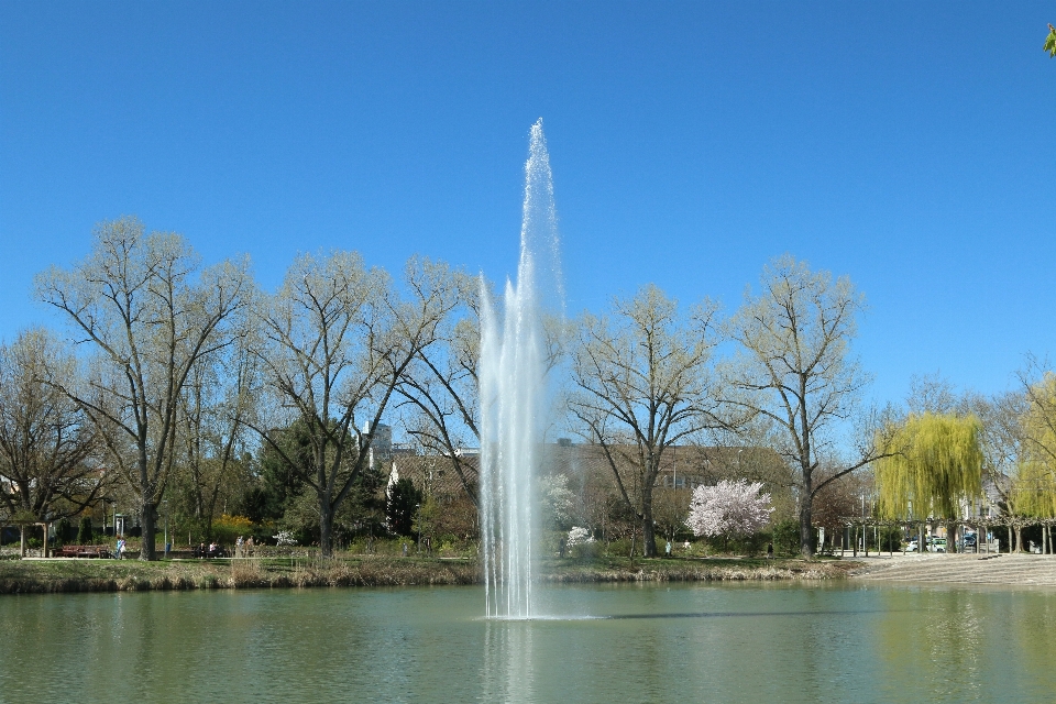 Wasser see stadt monument