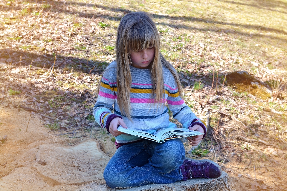 Nature book read person