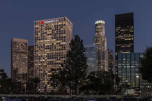 Architecture skyline night city Photo