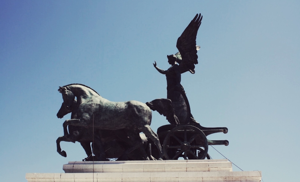 Rooftop monument statue ancient