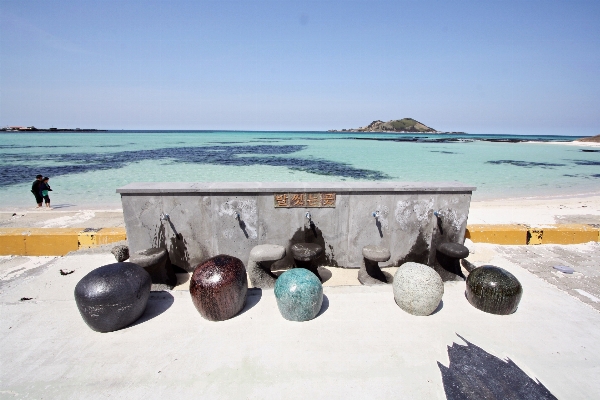 Foto Pantai lanskap laut pesisir