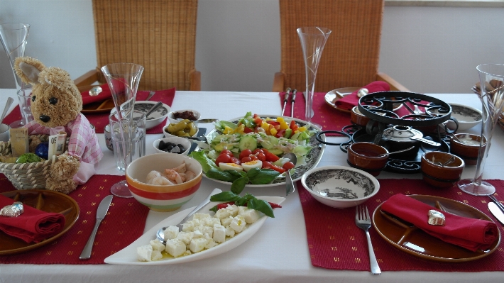 Table cutlery board restaurant Photo