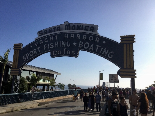 Beach walkway sign arch Photo