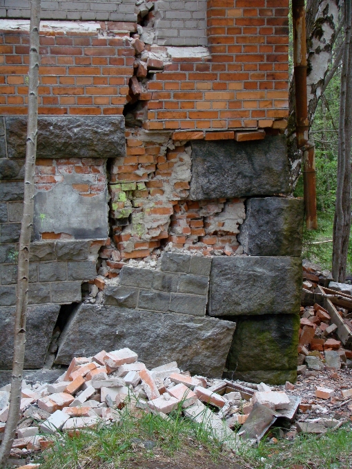 Rock madera edificio muro