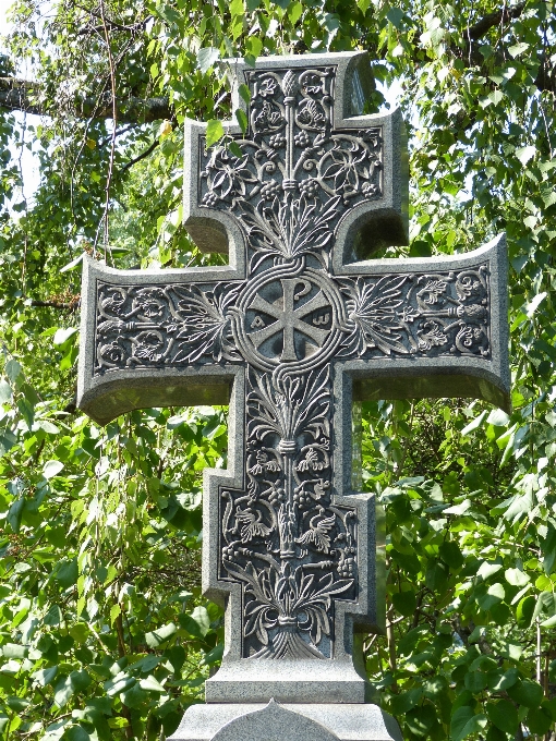 Símbolo cruz cementerio lápida sepulcral