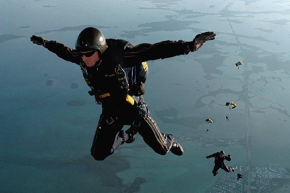 People sky jump airplane Photo