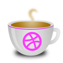 Dribbble,coffee cup Icon