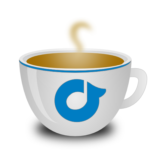 Rdio, xícara de café