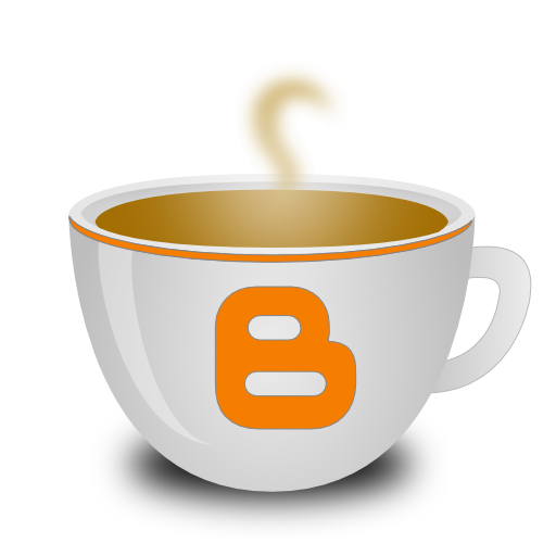 Blogger, coffee cup