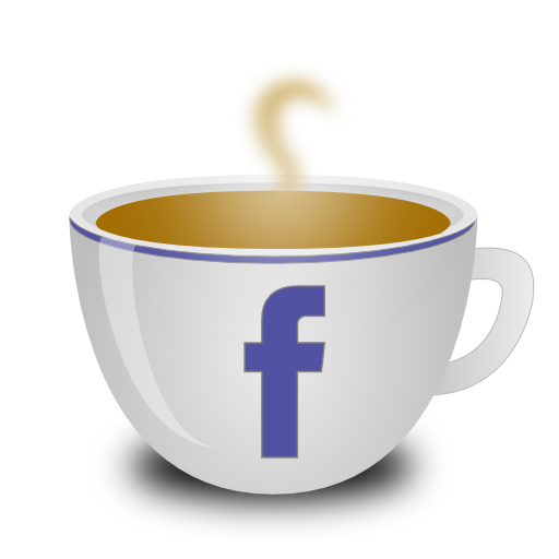 Facebook, coffee cup