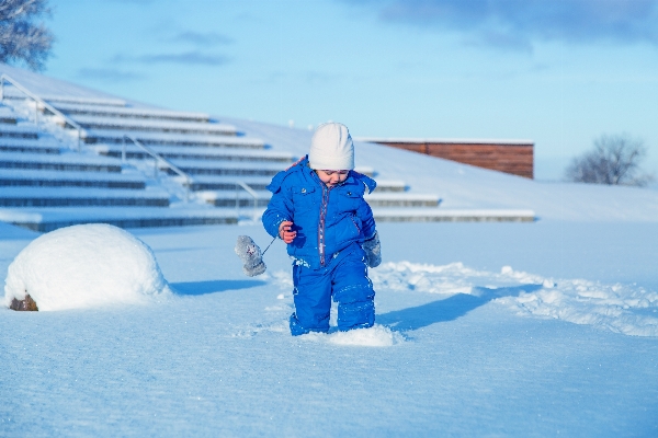 Snow cold winter girl Photo