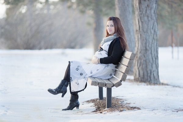 Snow winter woman female Photo