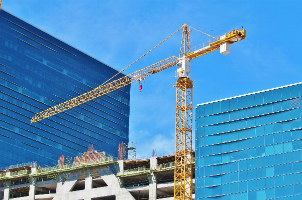 Structure skyscraper construction vehicle Photo