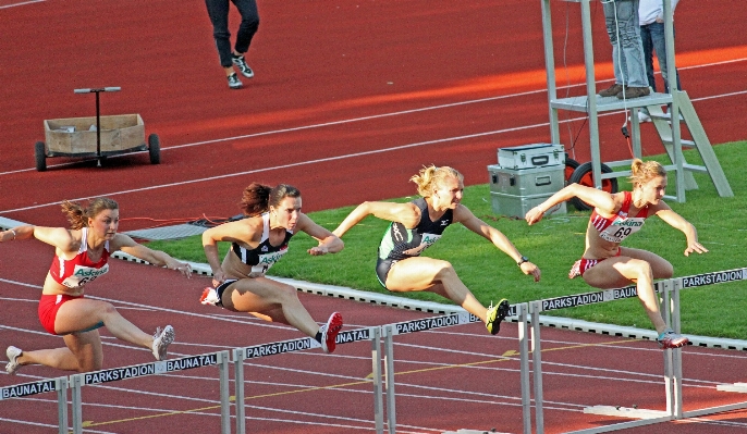 Sport running jumping women Photo