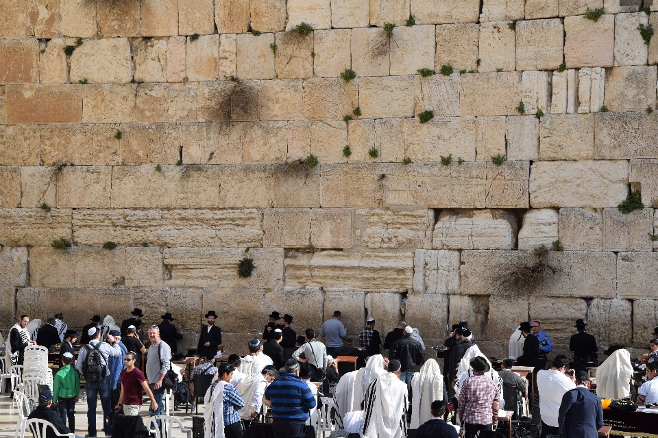 Gente templo oración jerusalén