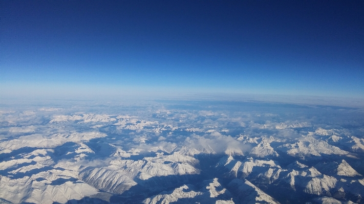 Horizont berg schnee wolke Foto