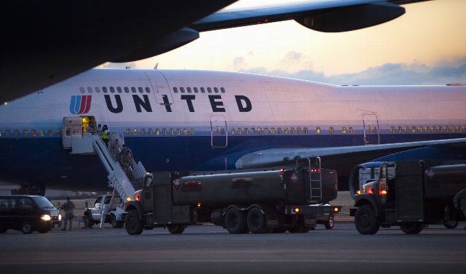 Sunset airport airplane aircraft Photo