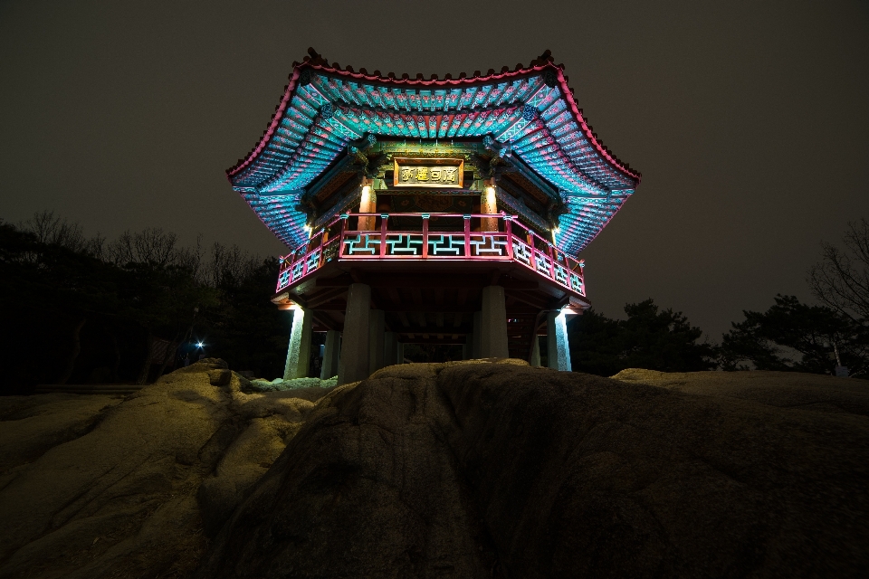 Night evening tower landmark