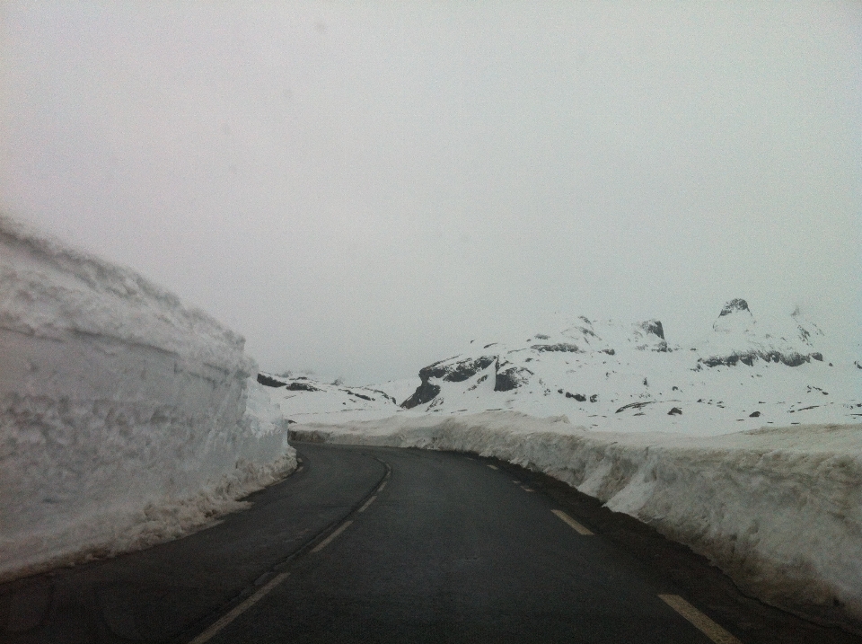 Berg schnee winter straße