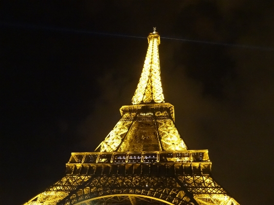 Light night eiffel tower Photo