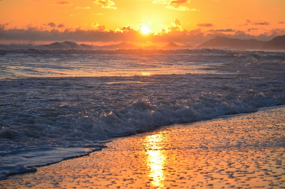 Beach landscape sea coast