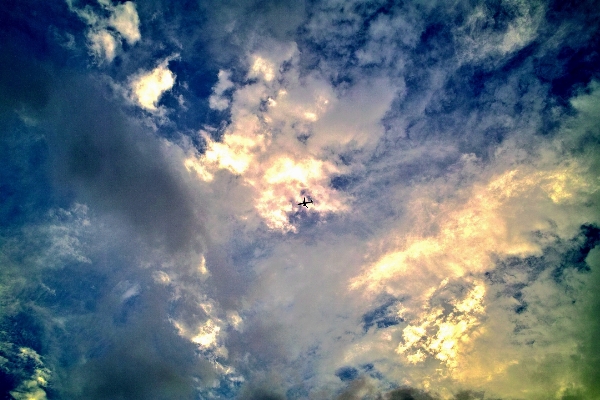 Foto Cakrawala awan langit matahari