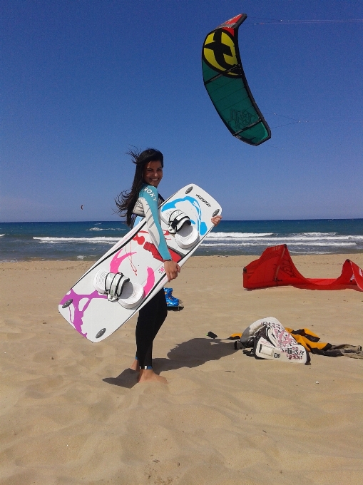 Playa chica viento tabla de surf