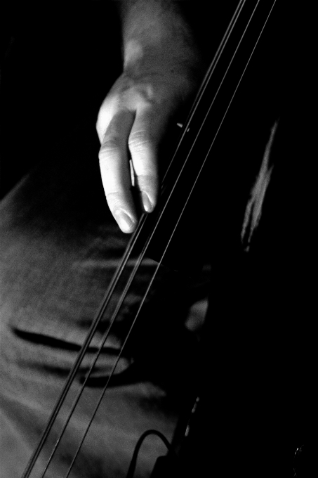 Hand music black and white