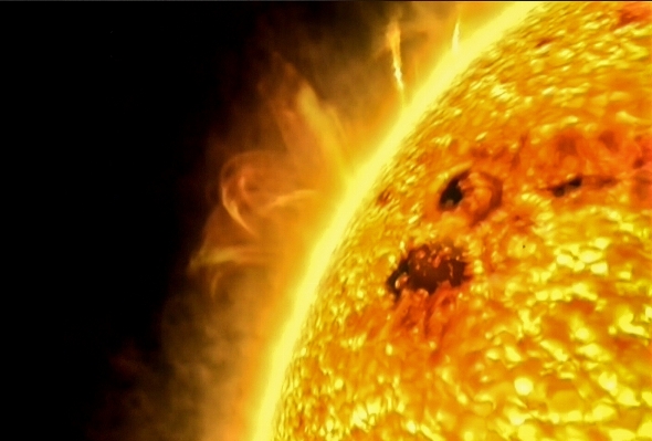 Sun atmosphere space explosion Photo