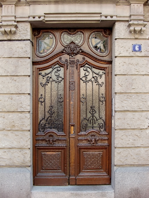 Wood window old facade