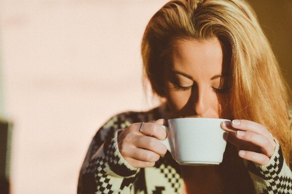 Hand person coffee girl Photo