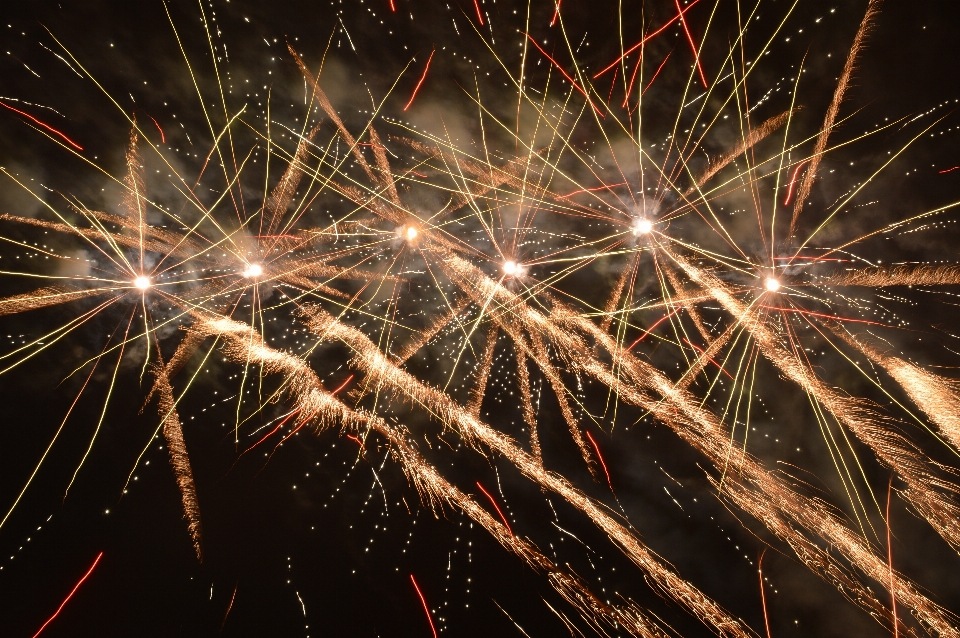 Nuit des loisirs célébrer feux d'artifice