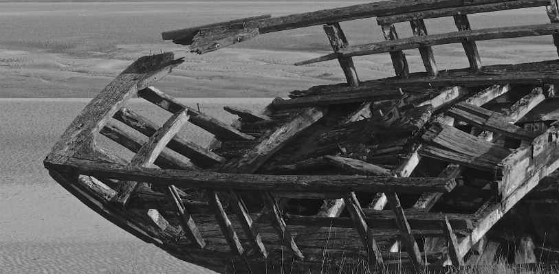 Water sand ocean black and white Photo