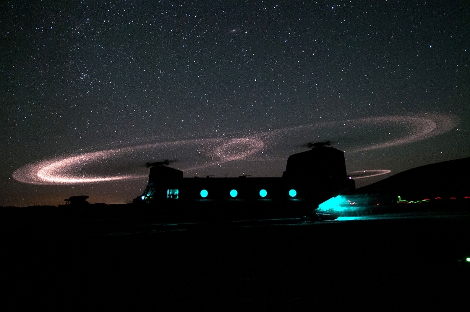 Silhouette light sky night