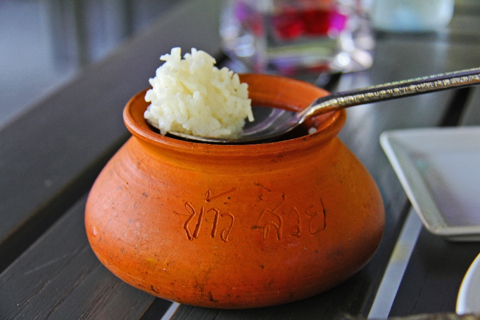 Blanco bol plato alimento