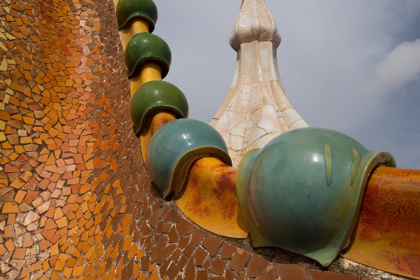 Architecture roof barcelona gaudi Photo