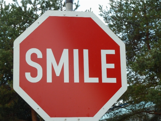 Advertising sign red street Photo