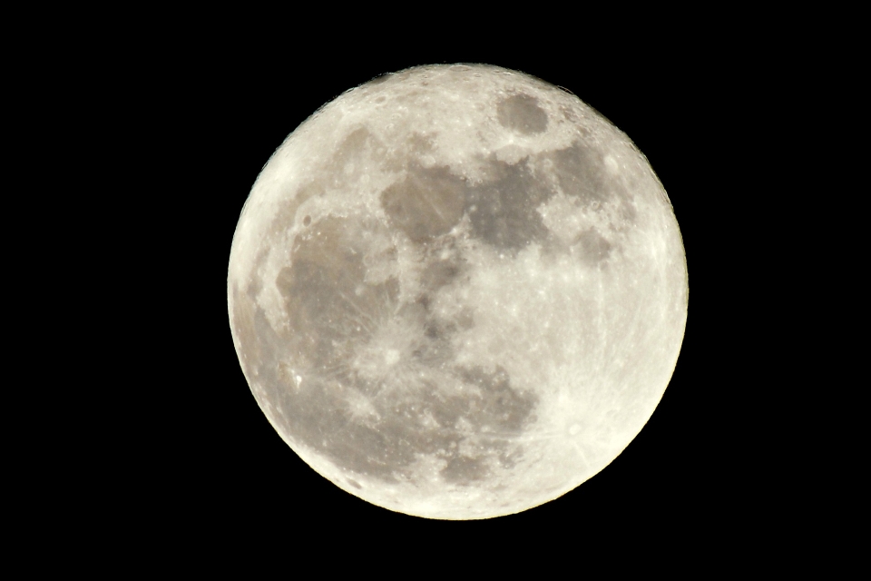 Black and white night atmosphere moon