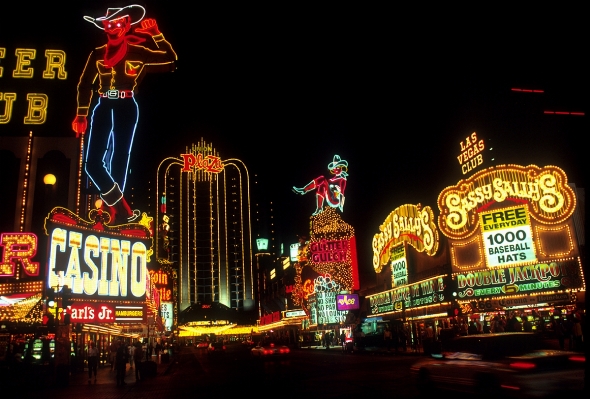 Night city sign usa Photo