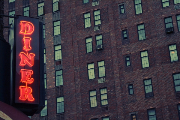 Building restaurant city sign Photo