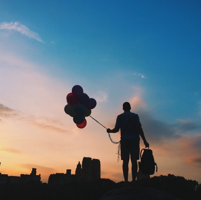 Man horizon silhouette person