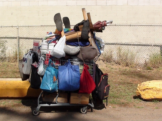 Outdoor person street cart Photo