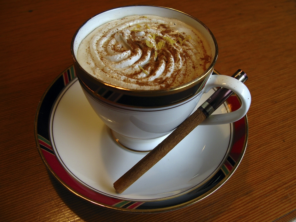 Café espuma taza latté