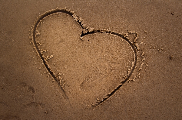 Hand beach sand footprint Photo