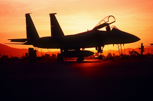 Silhouette wing sunrise sunset Photo