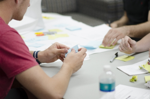 Writing working table person Photo