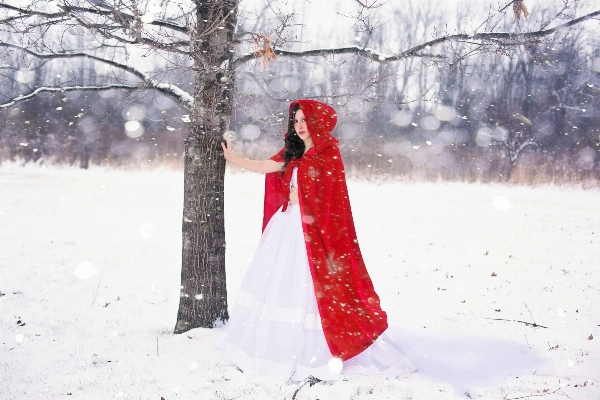 Snow cold winter girl Photo