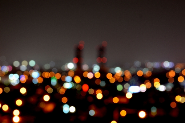 Light bokeh night flower Photo