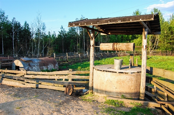 Water fence wood countryside Photo