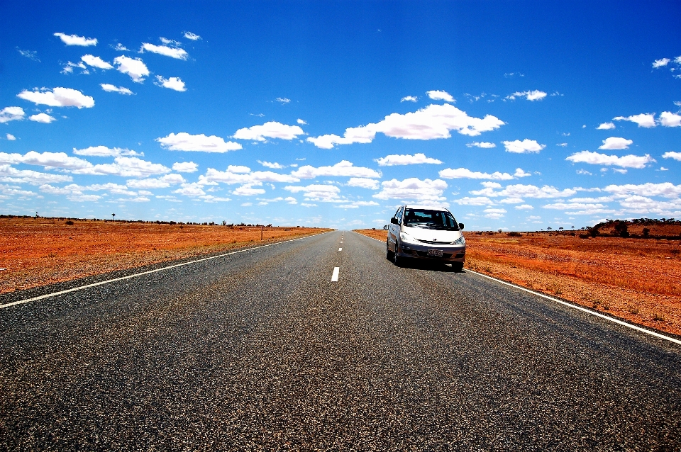 Landscape horizon road car